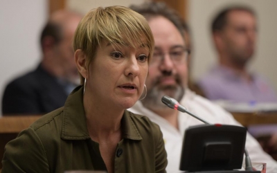 Lourdes Ciuró (JxS), durant una intevenció al Ple municipal | Roger Benet